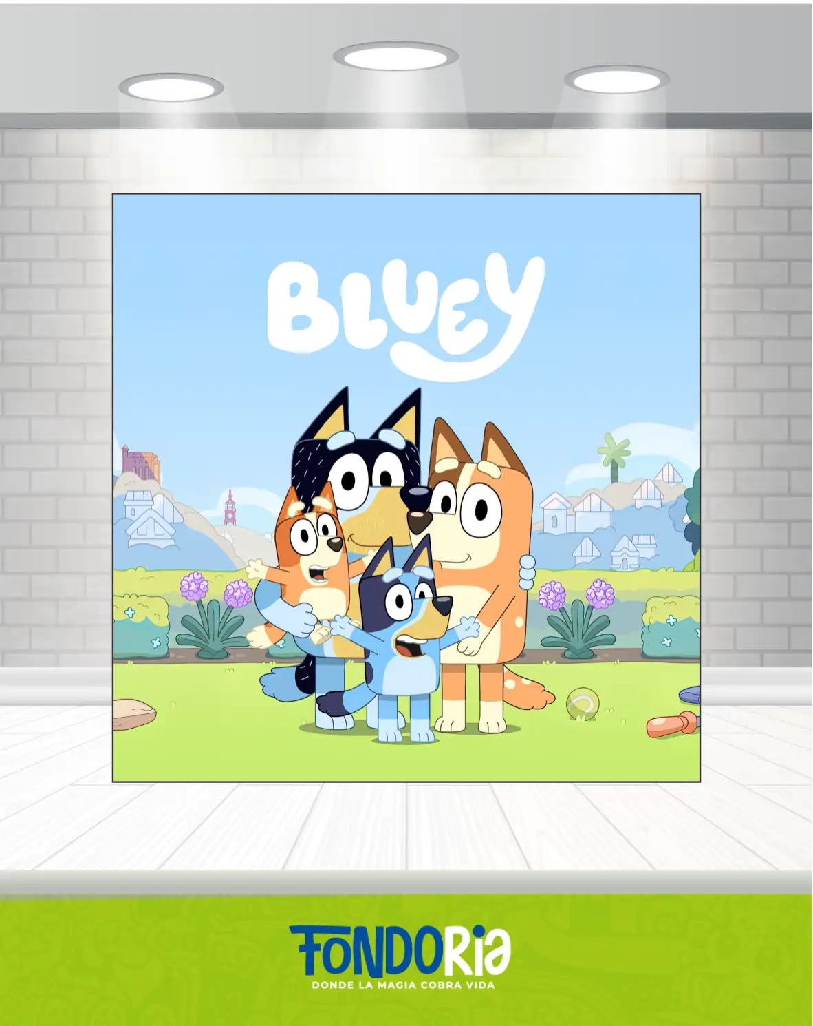 Fondo Cuadrado Bluey