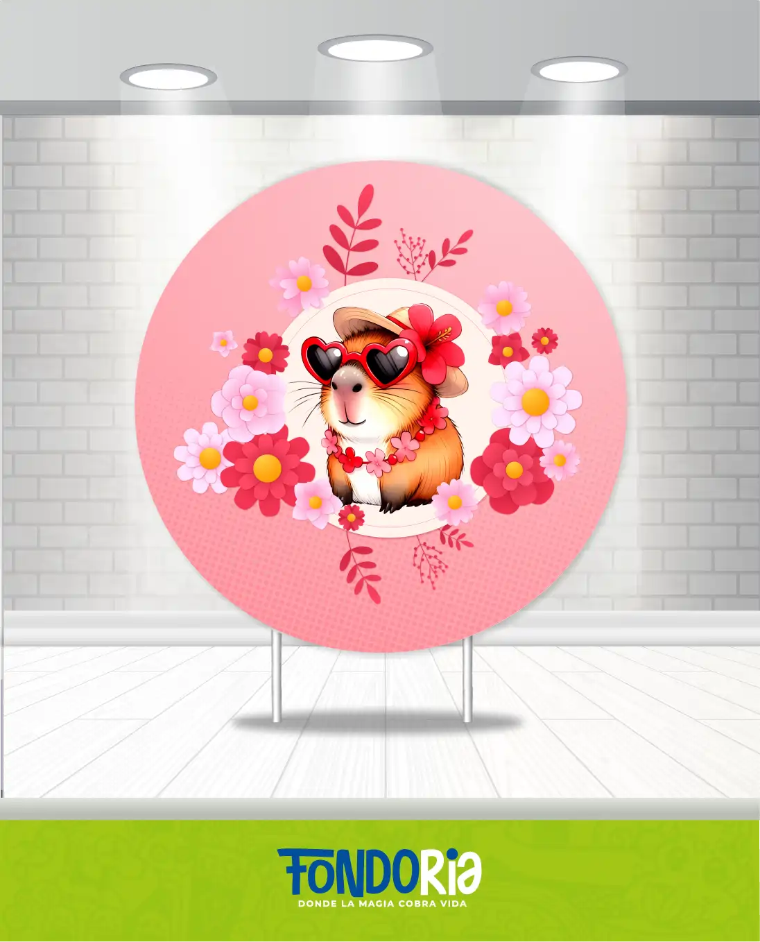 Fondo Redondo con Elástico Capibara