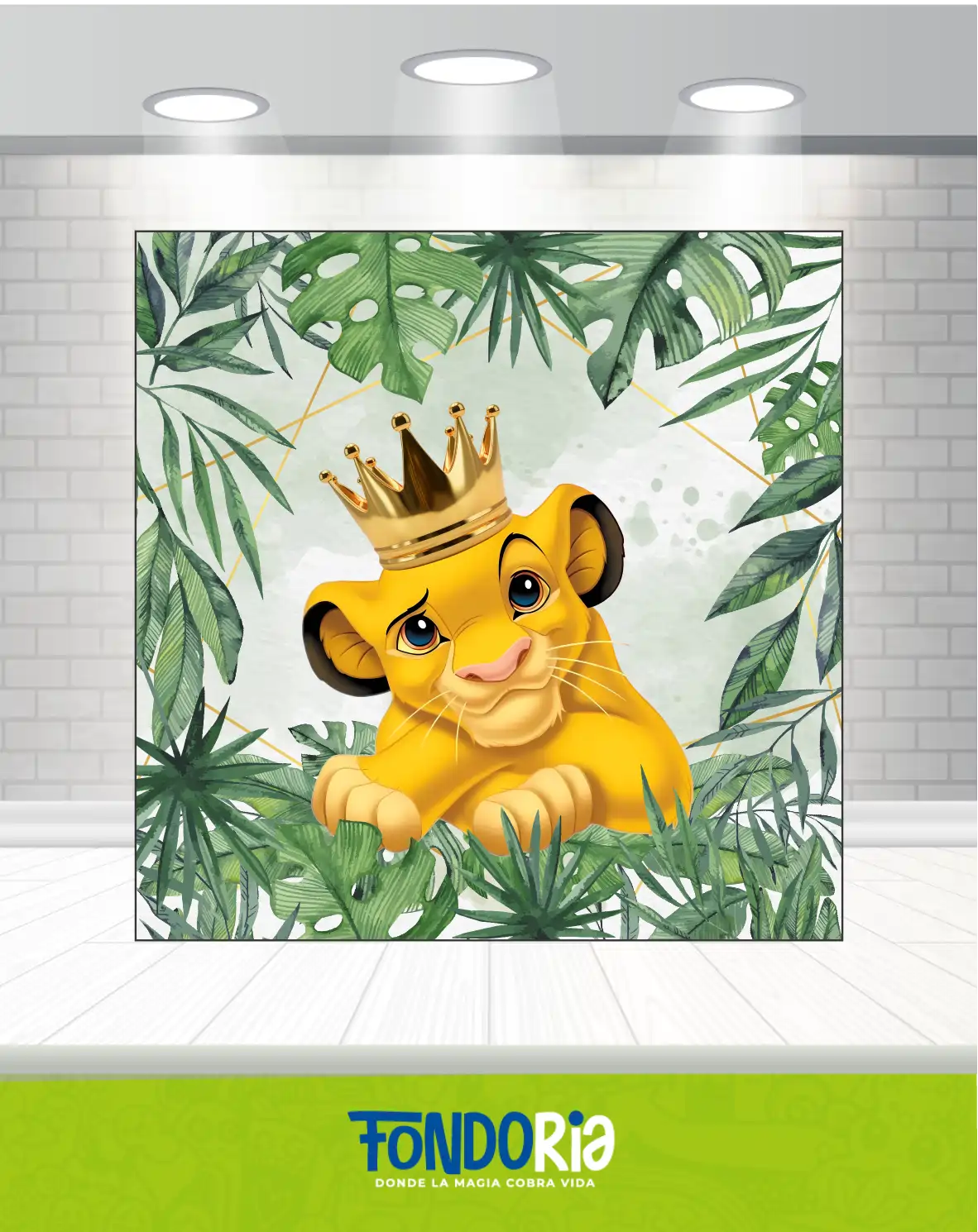 Fondo Cuadrado Rey León