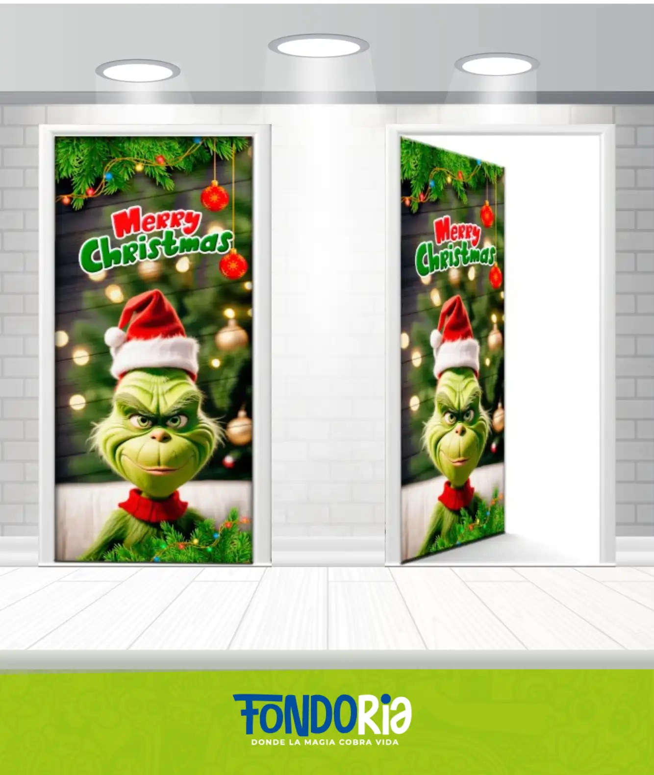 Forro Puerta Grinch