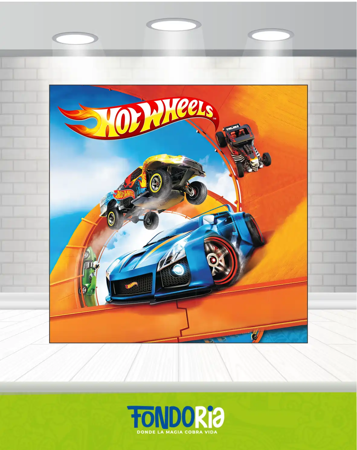 Fondo Cuadrado Hot Wheels